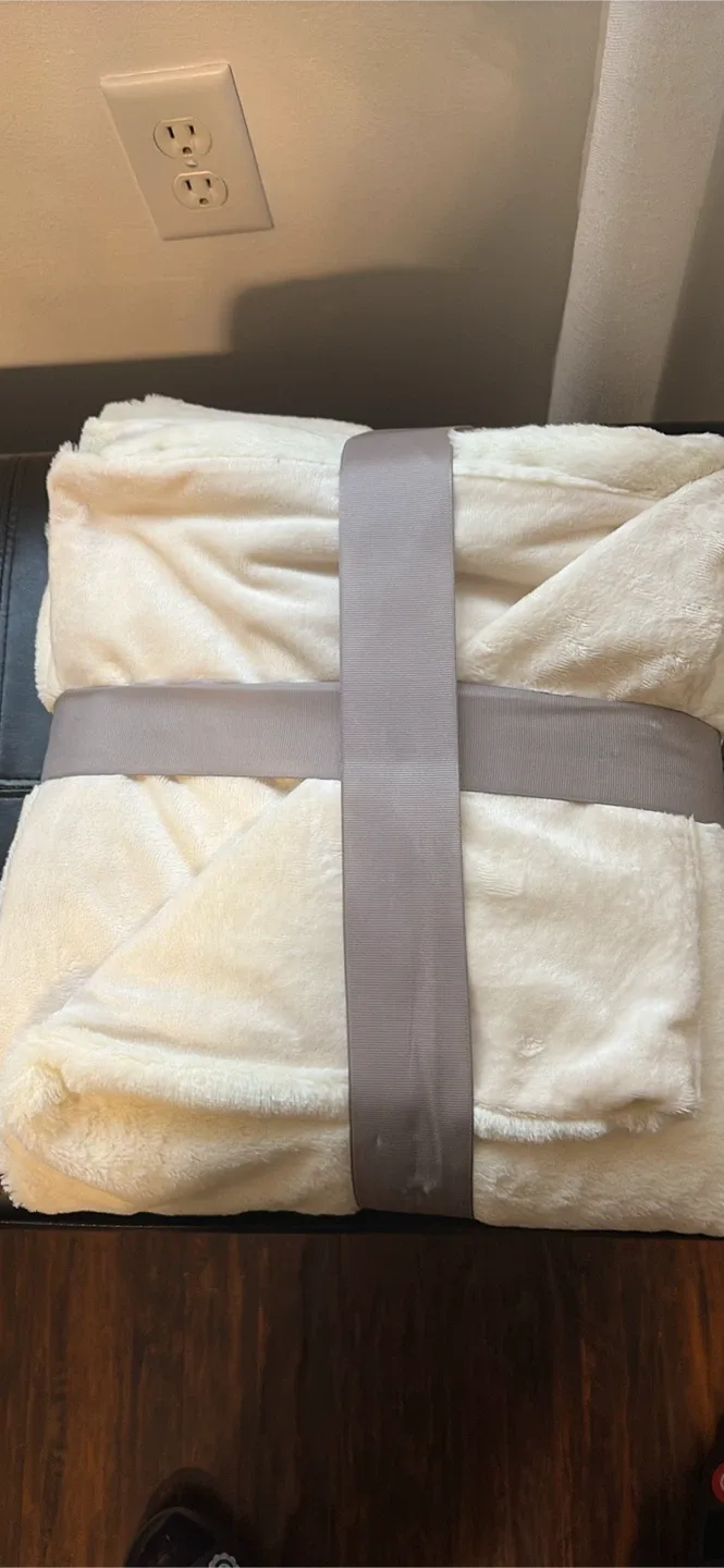 Brand New Cream Plush Blanket