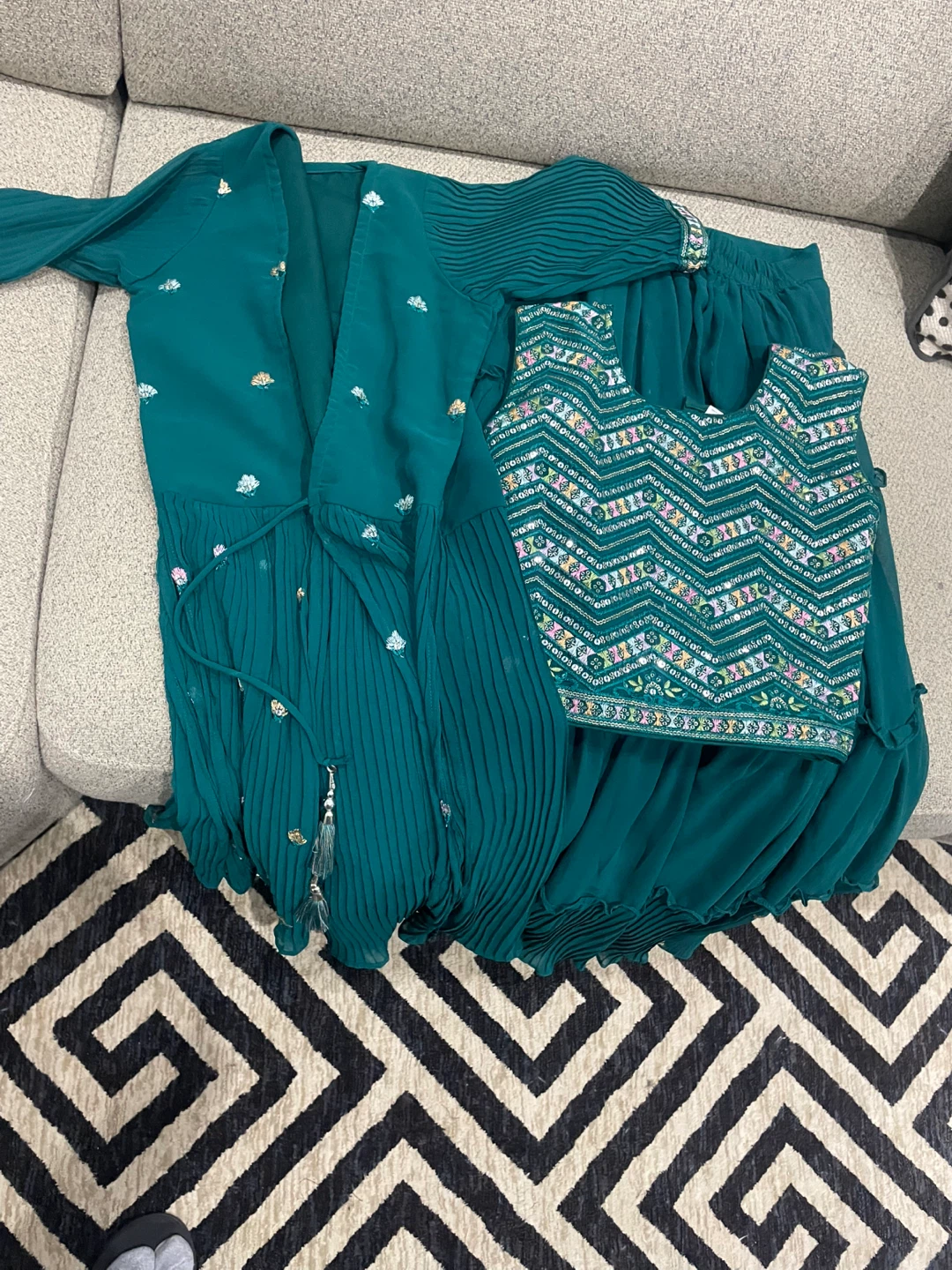 Teal Indian Outfit - Size 30 - photo 4