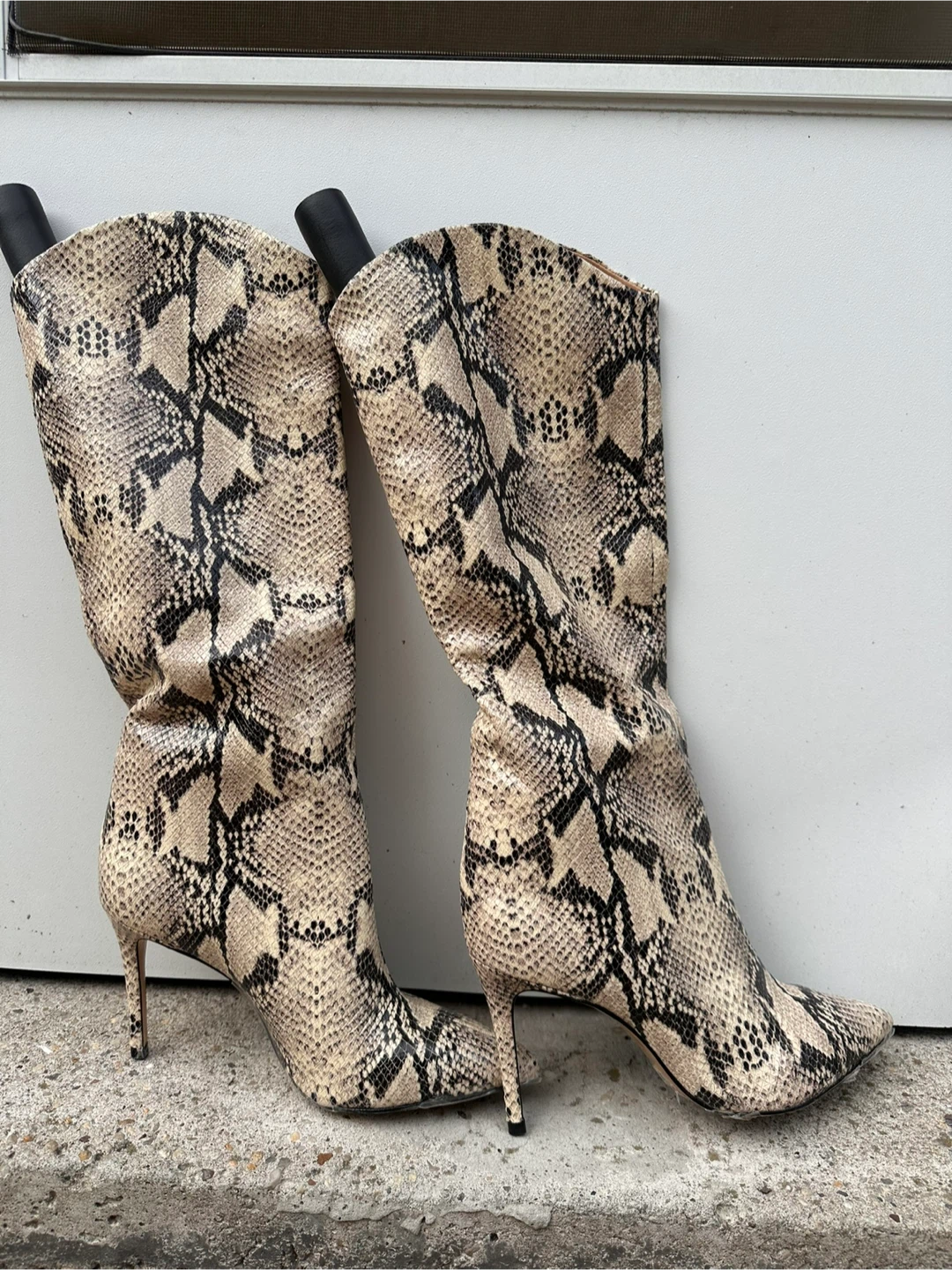 Schutz Snakeskin Knee High Boots - Size 7.5 - photo 2