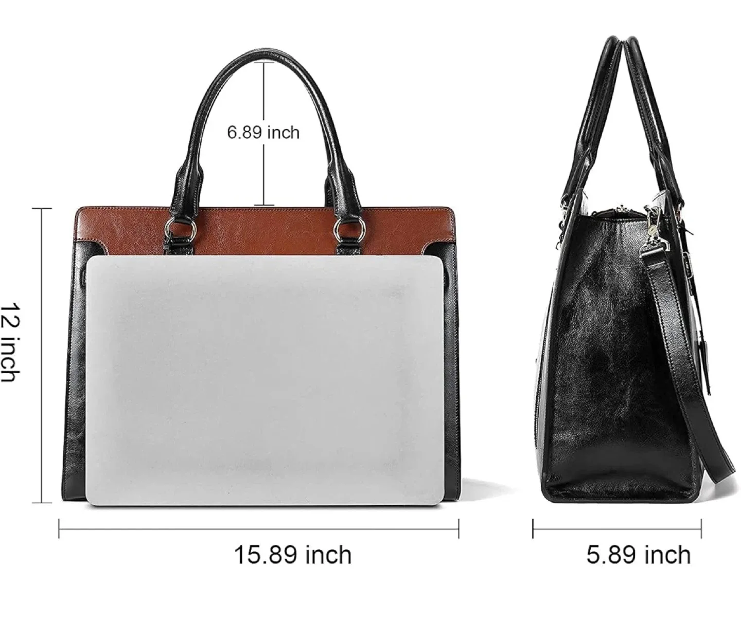 Bostanten Leather Womens Briefcase image indicator(6)