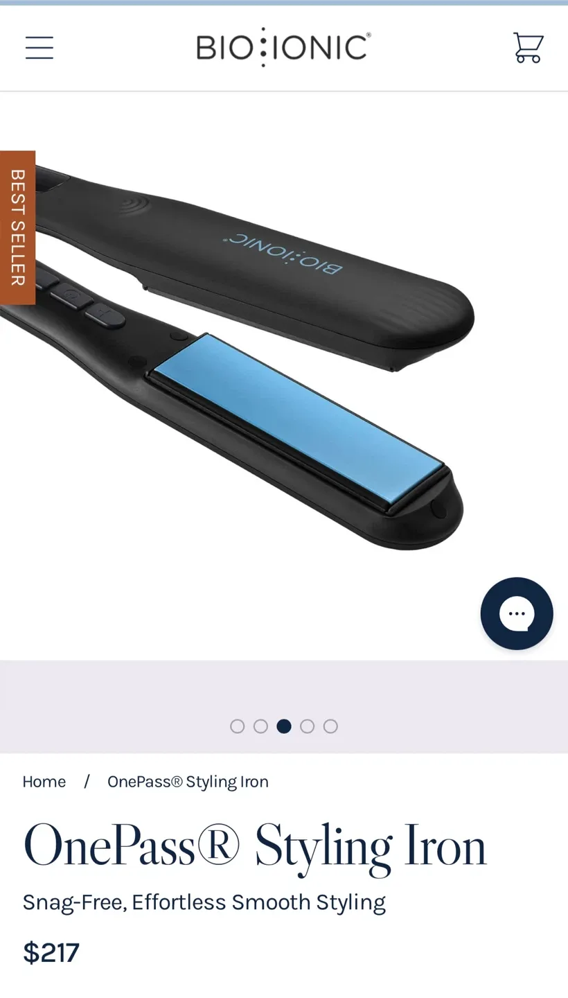 AUTHENTIC BIO IONIC OnePass Flat Iron Straightener. New in Box image indicator(5)