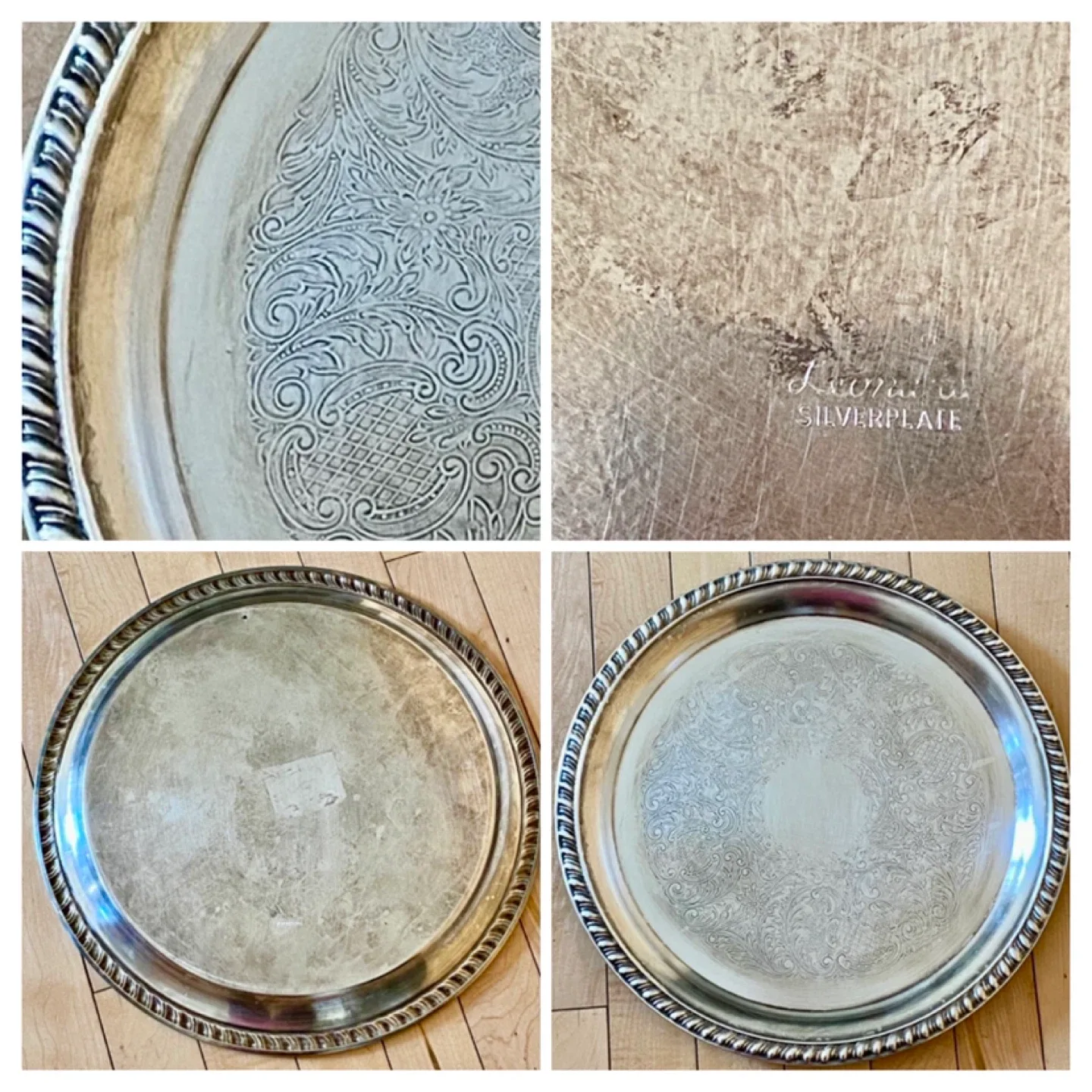 🥕 Leonard Silverplate Round Serving Tray image indicator(2)