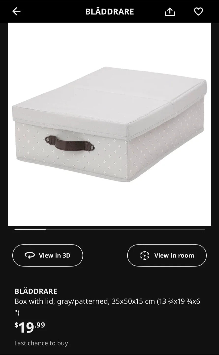 New IKEA BLÅDDRARE Storage Box with Lid image indicator(2)
