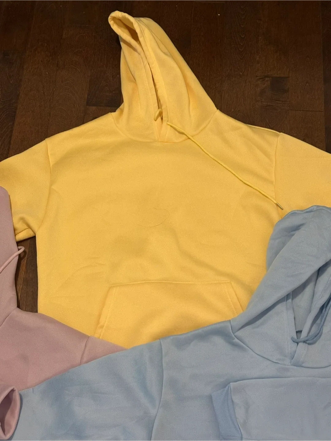 Assorted Hoodies - Blue, Yellow, Pink image indicator(4)