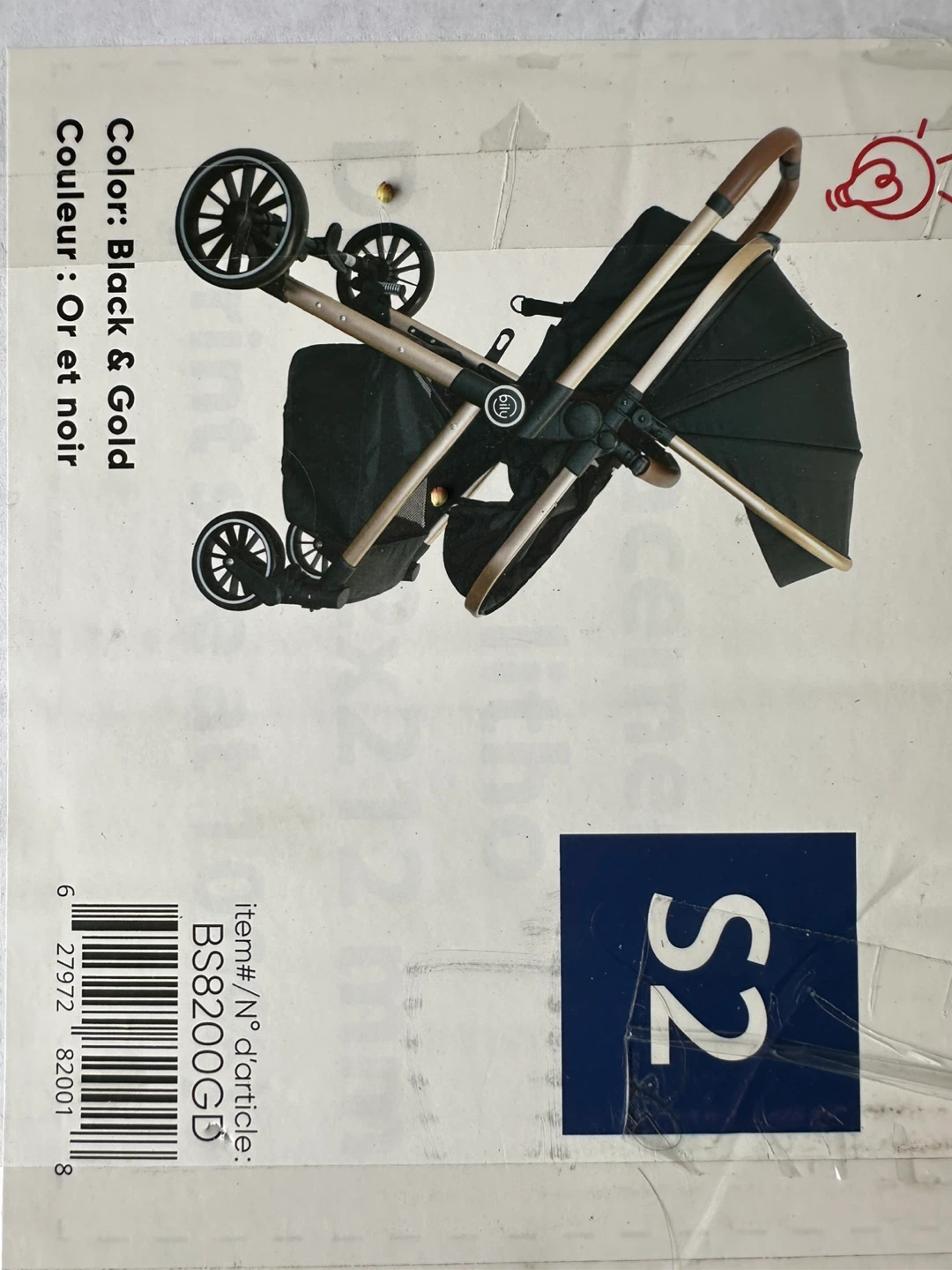 Bily Convertible Stroller - Black & Gold - photo 3