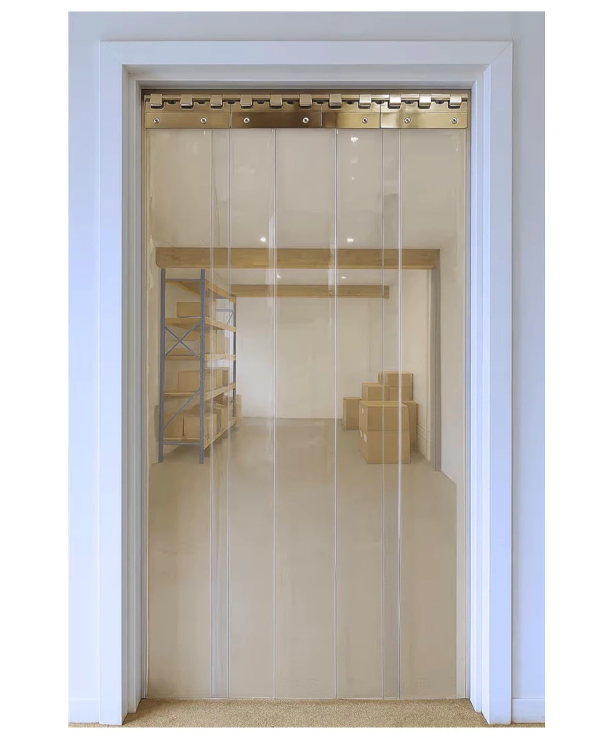 New PVC Strip Door Curtain - Clear, 2mm x 200mm x 2.1m - photo 2