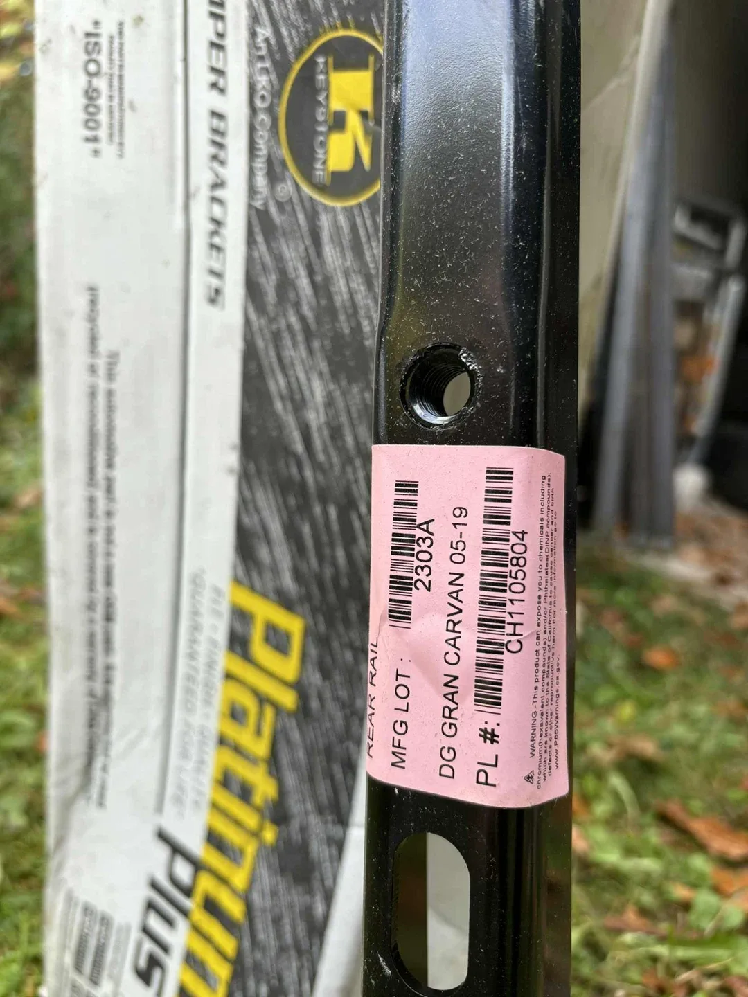 Keystone DG Gran Caravan Bumper Bracket Two pieces image indicator(2)