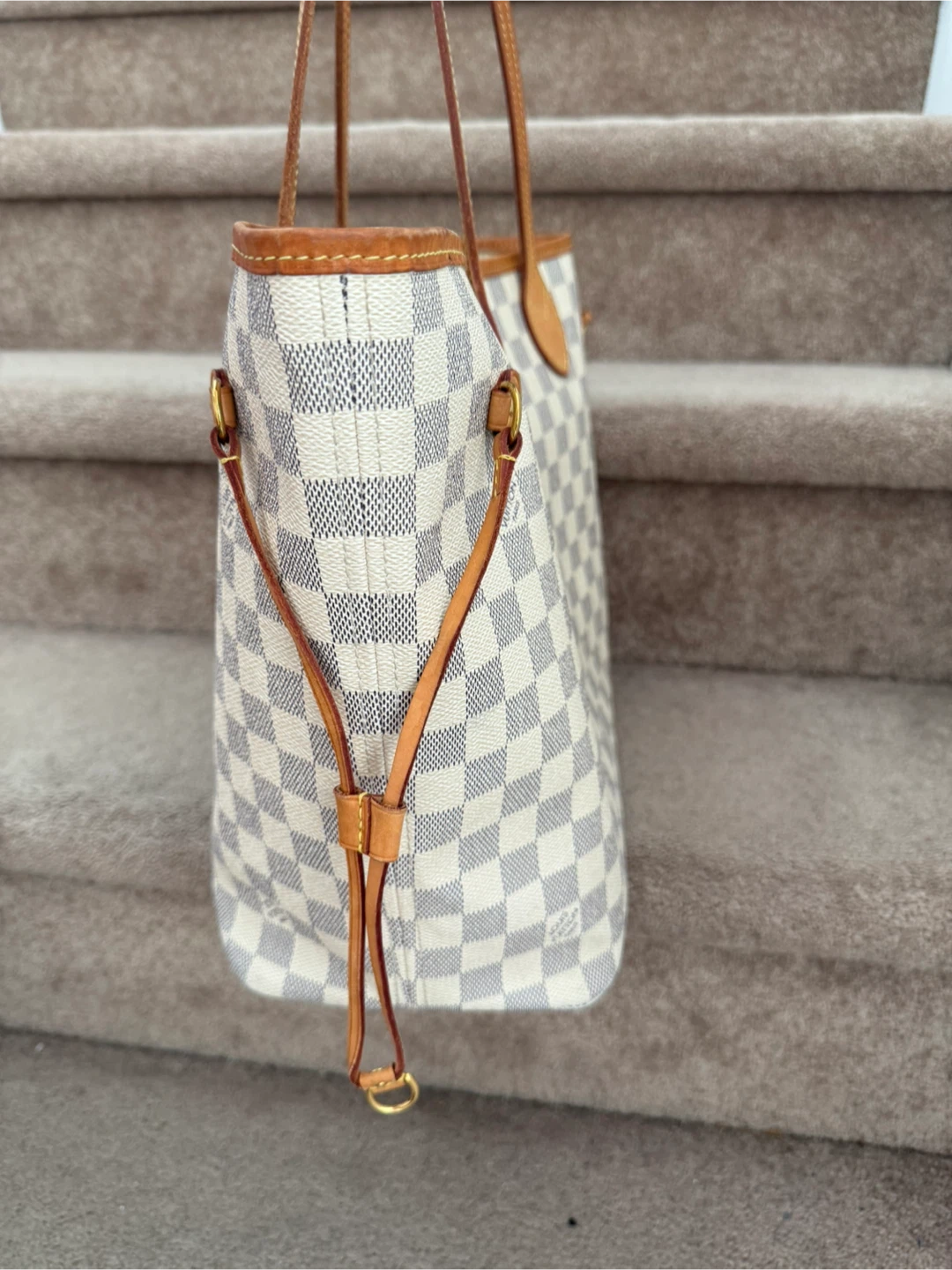 Authentic Louis Vuitton Neverfull MM Damier Azur - photo 3