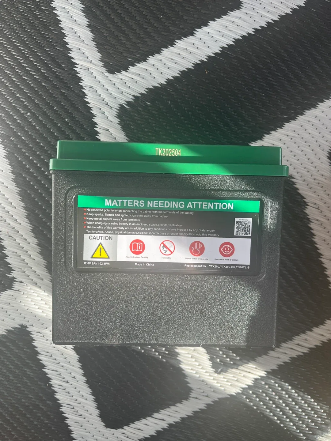 Tykool Lithium Ion Battery LFP20L-BS-STD image indicator(2)