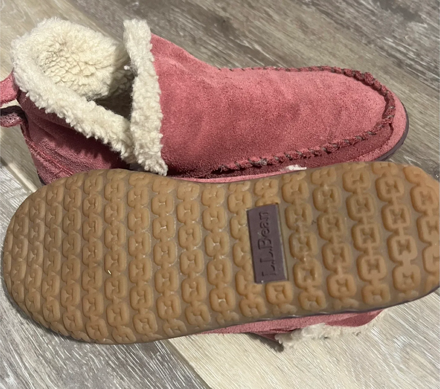 L.L.Bean Women's Suede Shearling Slippers