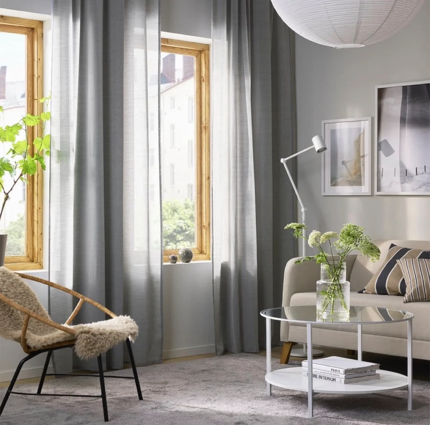 New IKEA HILJA Curtains – Set of 2 packs (4 Panels) image indicator(6)