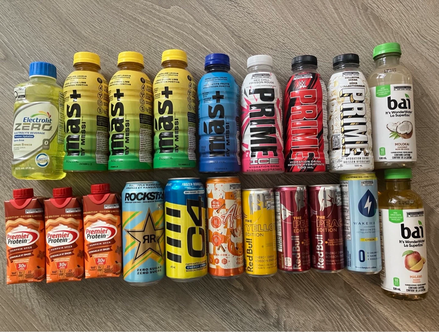 Variety Pack of Energy & Hydration Drinks