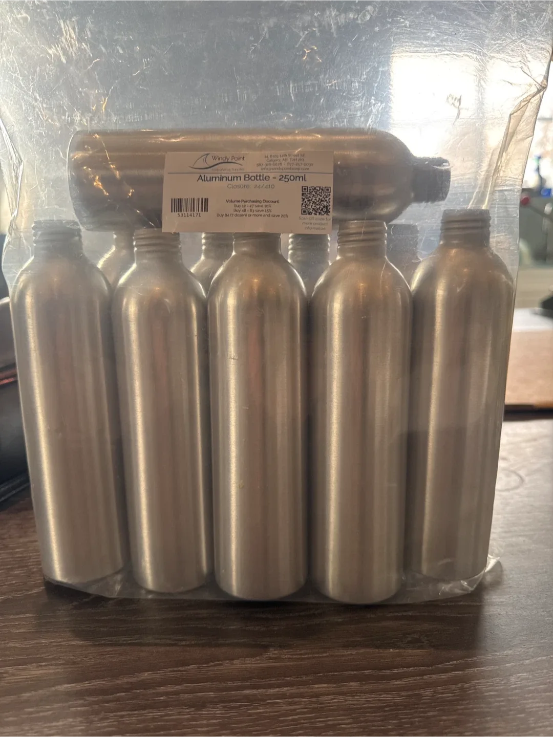 10 pack Aluminum Bottles - 250ml thumbnail