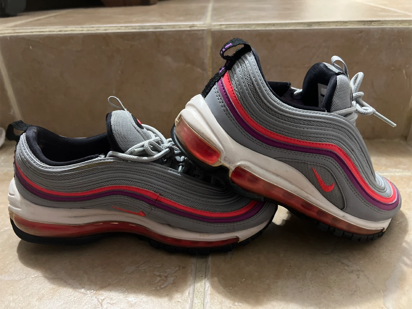 Nike Air Max 97 Gray/Purple Sneakers - photo 4