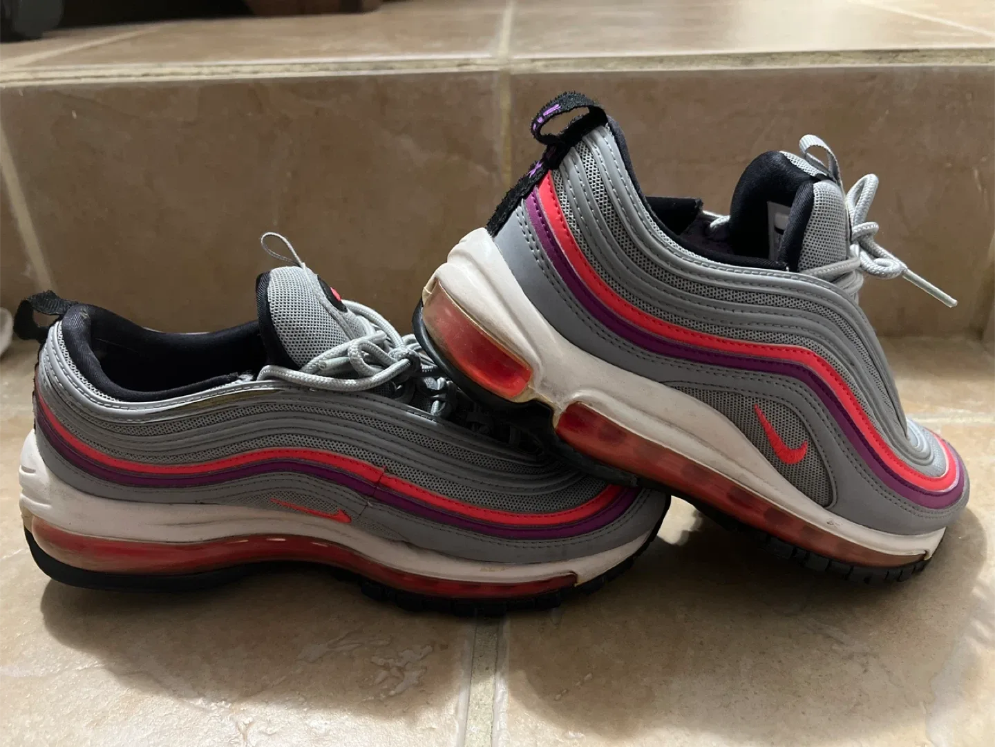 Nike Air Max 97 Gray/Purple Sneakers image indicator(4)