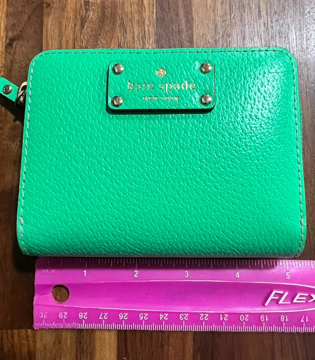 Kate Spade Green Leather Wallet image indicator(5)