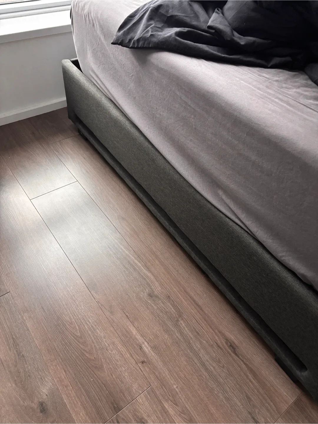 Grey Bed Frame with Storage “ONLY THE BED” image indicator(2)