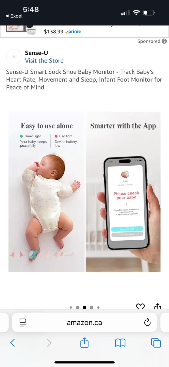 New Sense-U Smart Sock Shoe Baby Monitor image indicator(4)