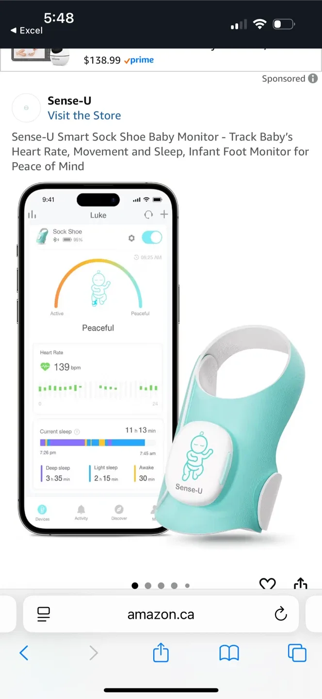 New Sense-U Smart Sock Shoe Baby Monitor image indicator(2)