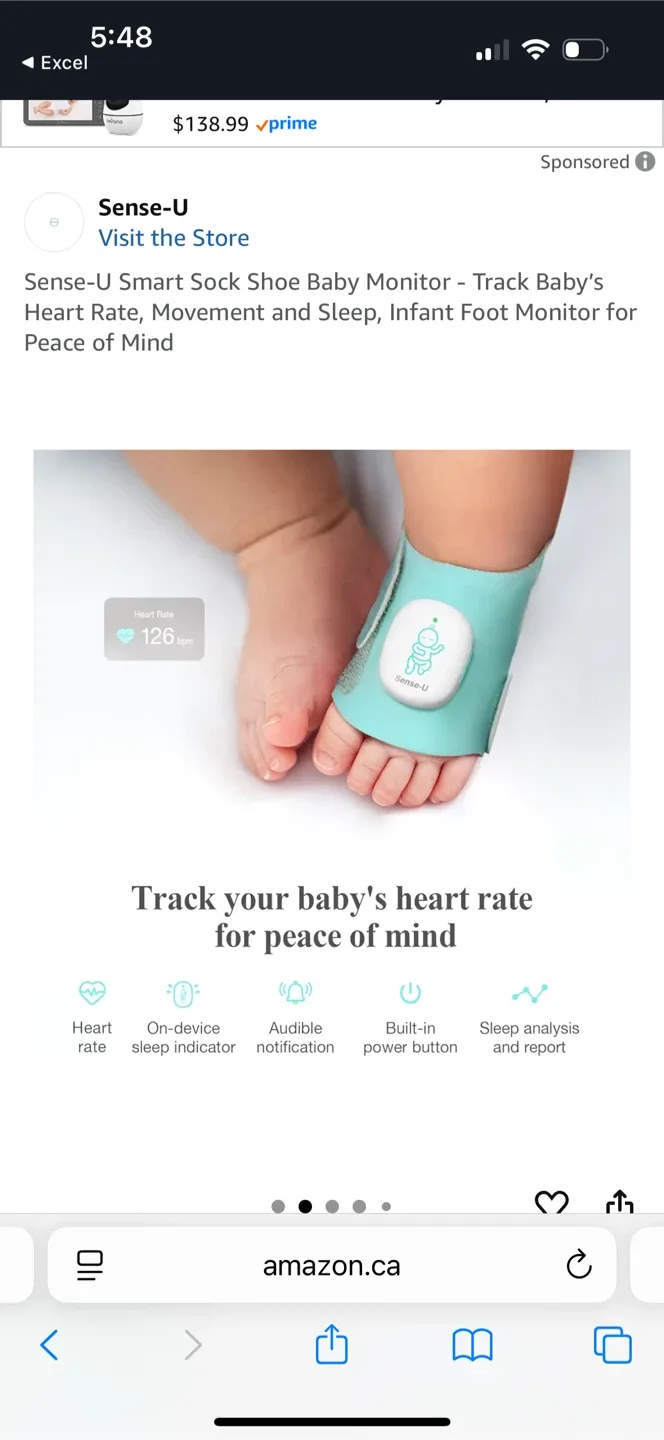 New Sense-U Smart Sock Shoe Baby Monitor image indicator(3)