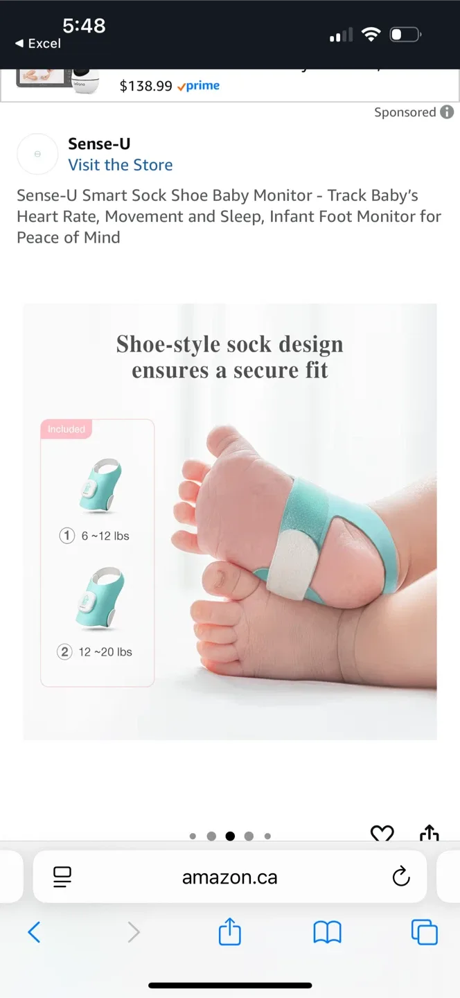 New Sense-U Smart Sock Shoe Baby Monitor image indicator(6)
