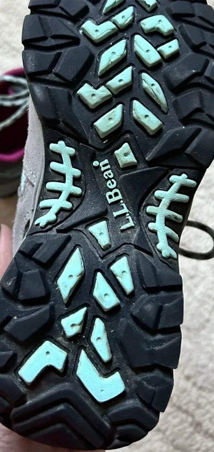 GIRLS size 3 L.L.Bean Gray/Pink Hiking Shoes image indicator(5)
