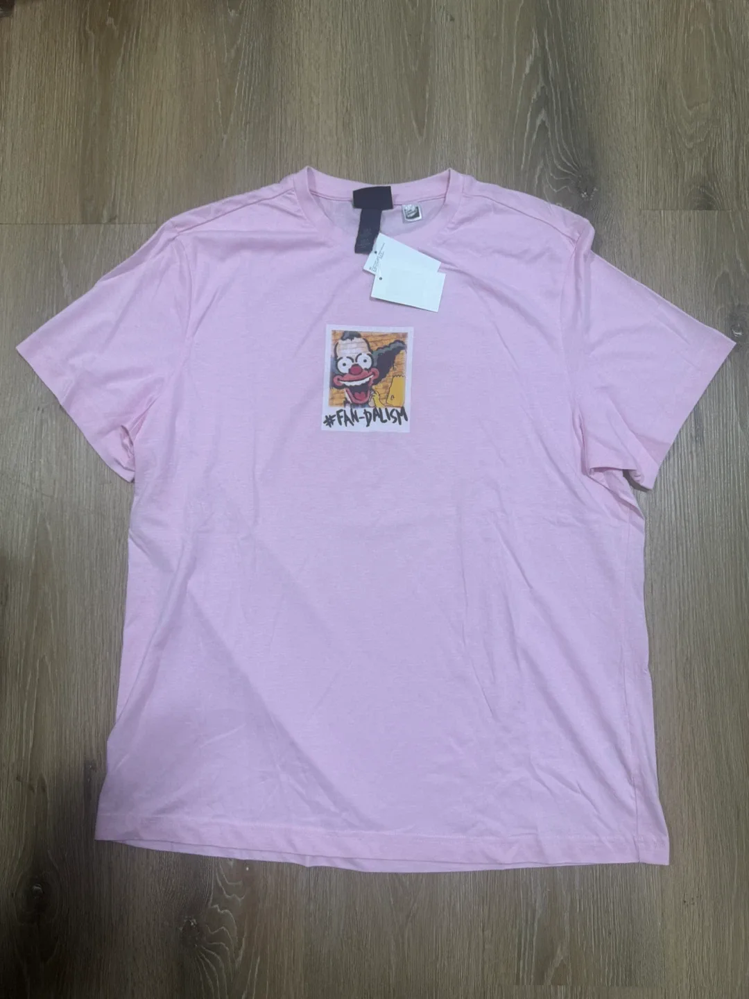The Simpsons x H&M Krusty the Clown Pink Mens T-Shirt Size XL