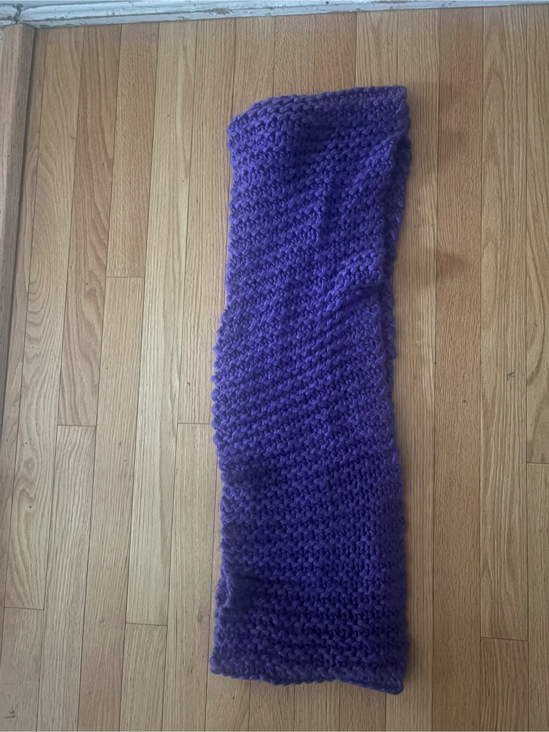 Handmade Purple Knit Scarf