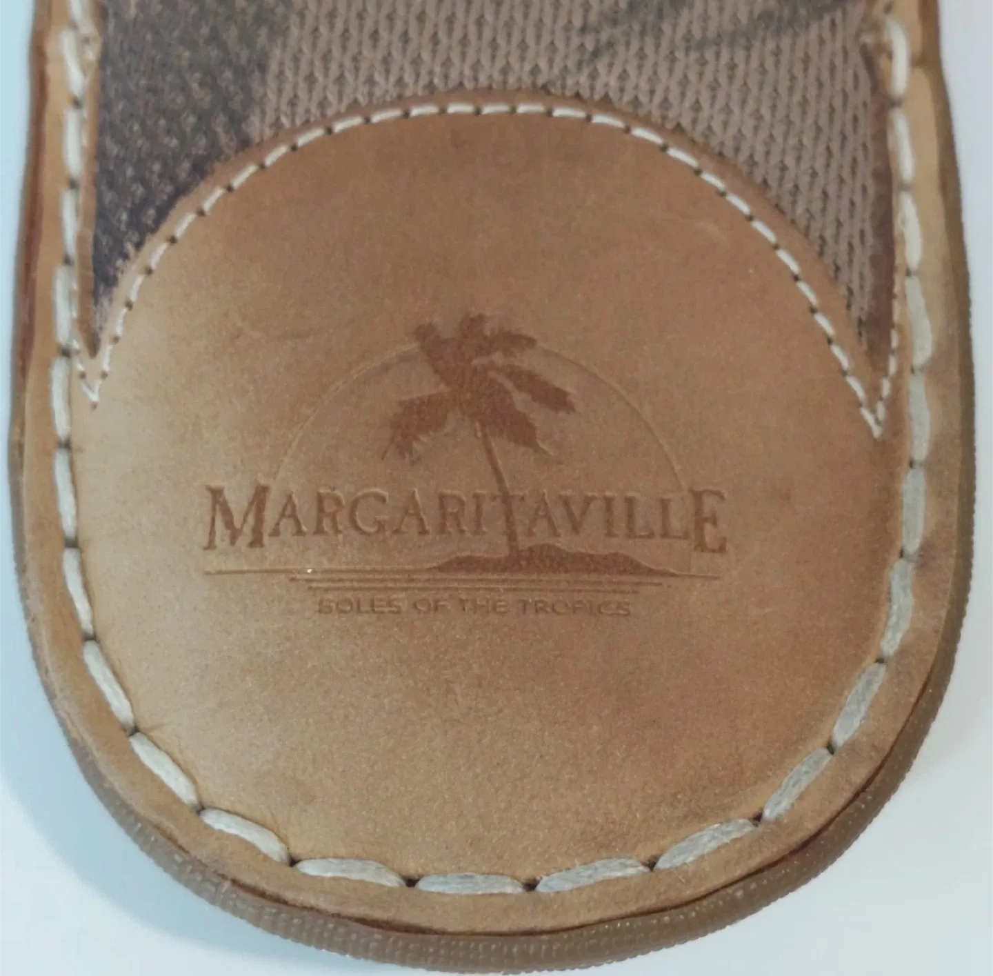 Margaritaville Brown Leather Slides image indicator(4)