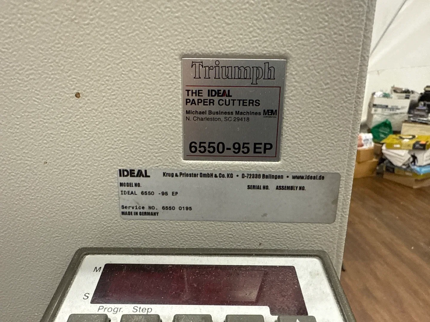 Triumph Ideal 6550-95 EP Paper Cutter image indicator(2)
