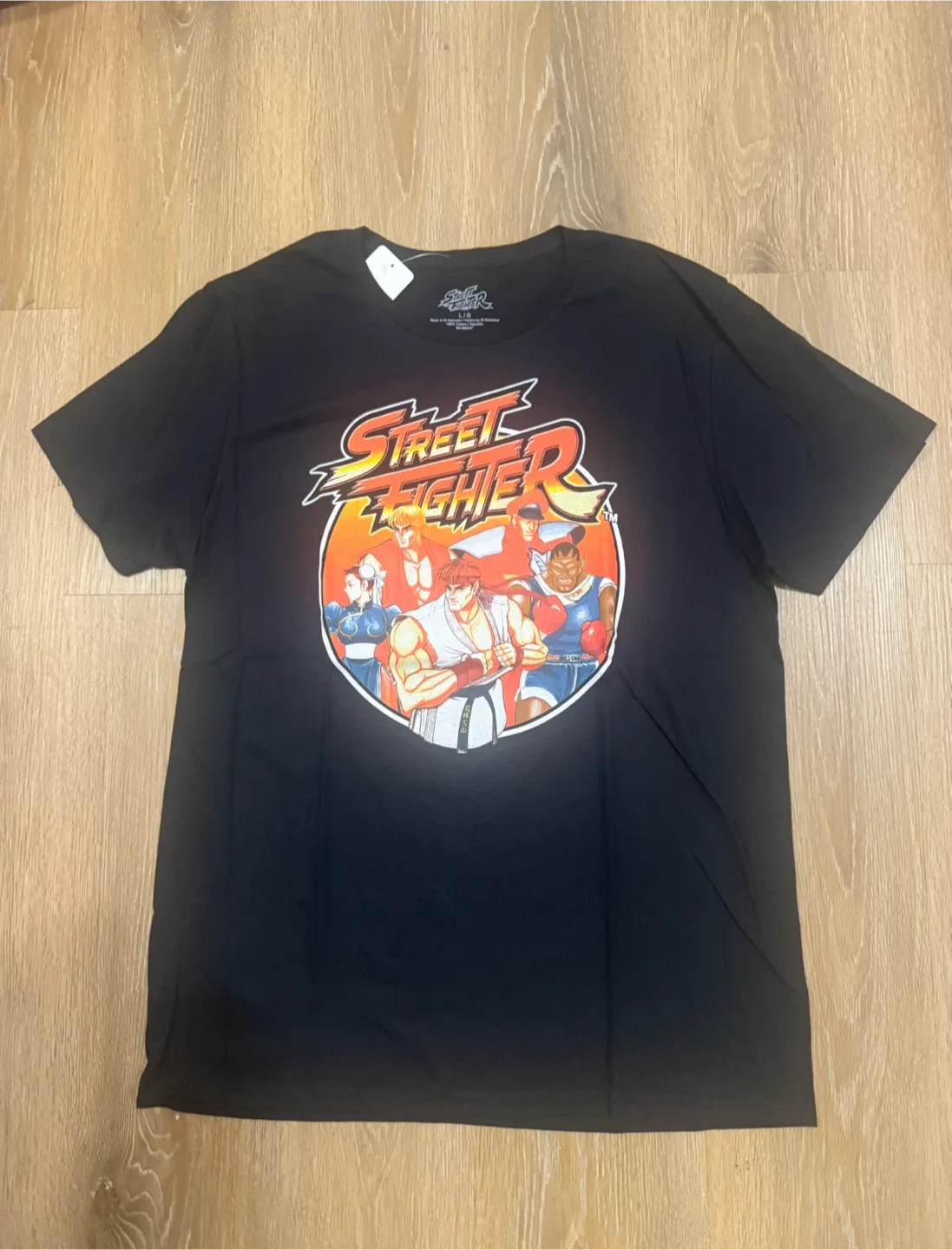 Street Fighter Mens Black T-Shirt Size Large