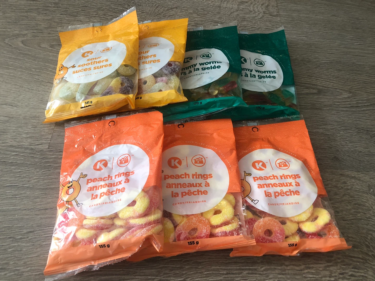 Peach Rings, Sour Soothers & Gummy Worms Candy