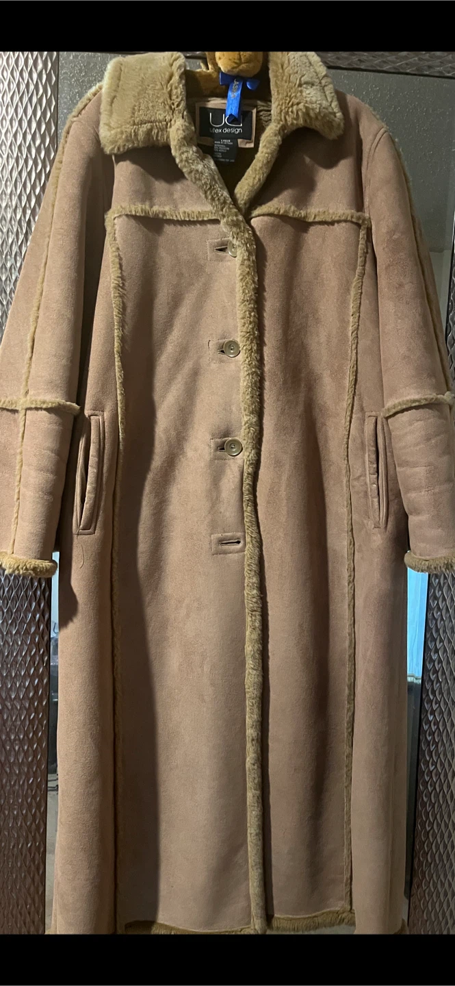 Utex Design Long Shearling Coat