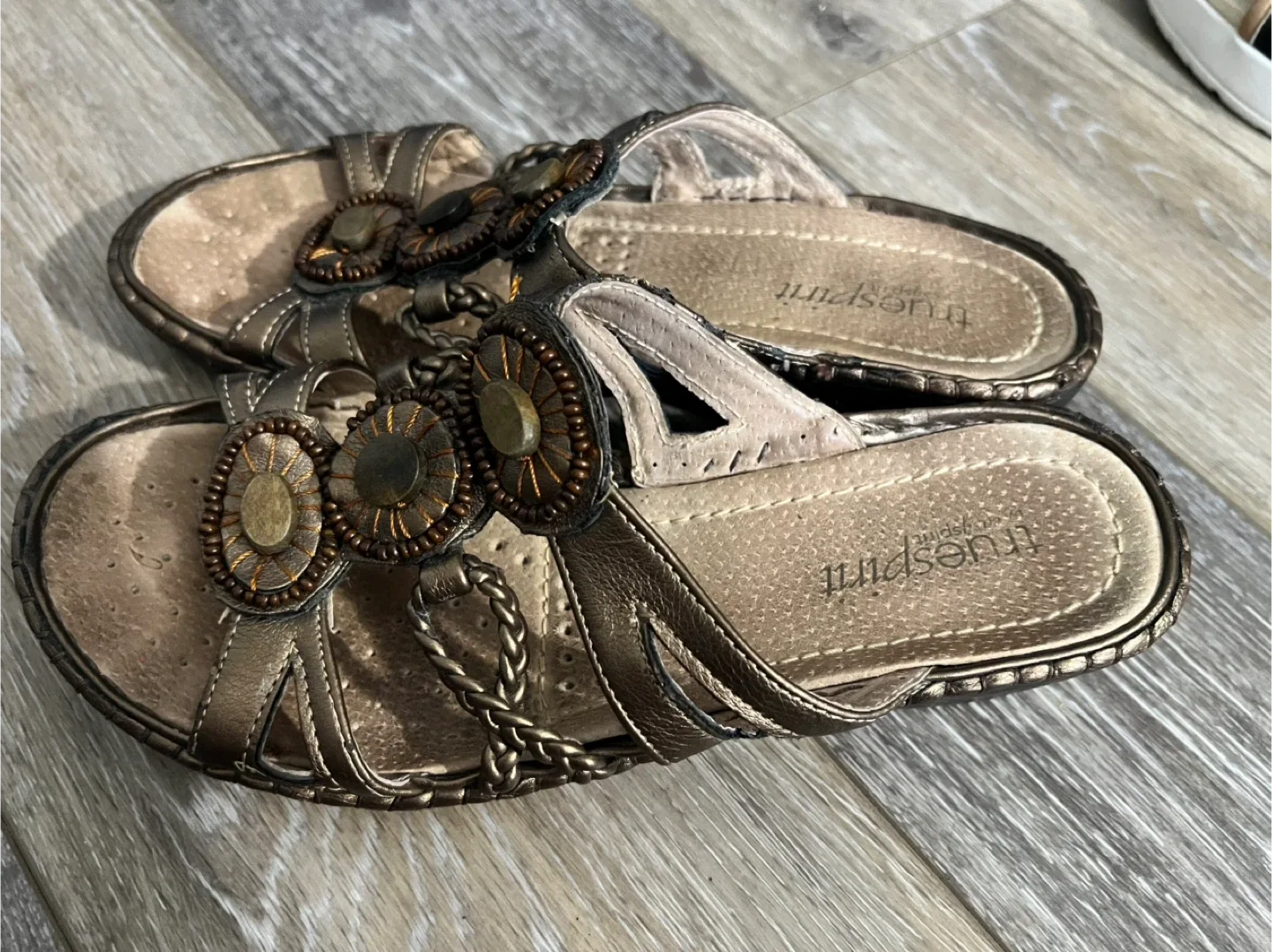 TrueSpirit Bronze Embellished Sandals - Size 8