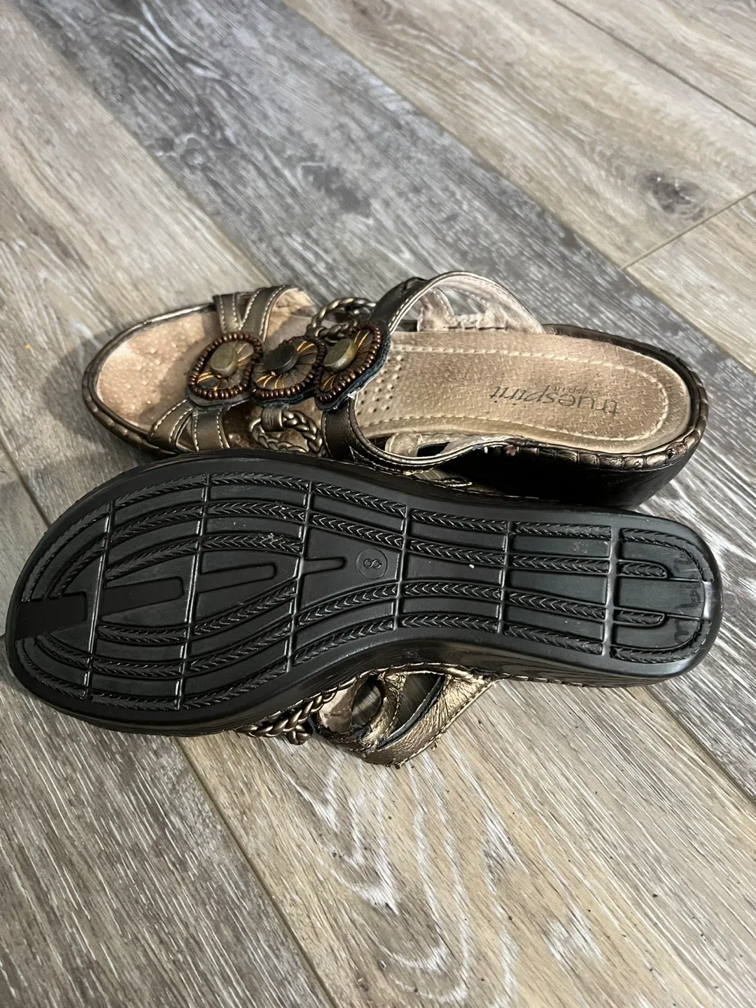 TrueSpirit Bronze Embellished Sandals - Size 8 image indicator(2)