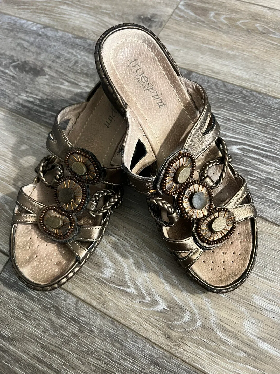 TrueSpirit Bronze Embellished Sandals - Size 8 image indicator(5)