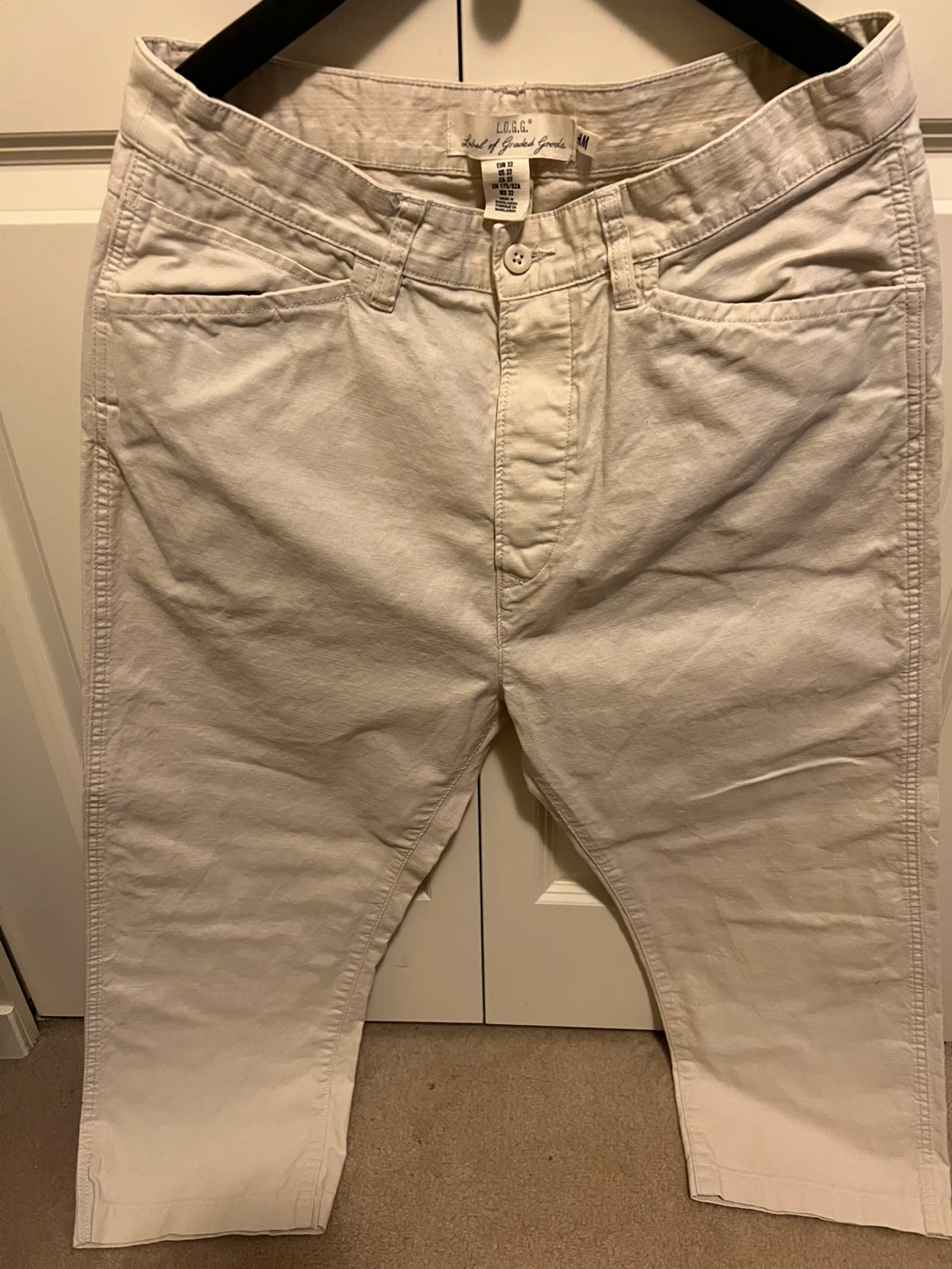 H&M L.O.G.G. Beige Pants - Size 32