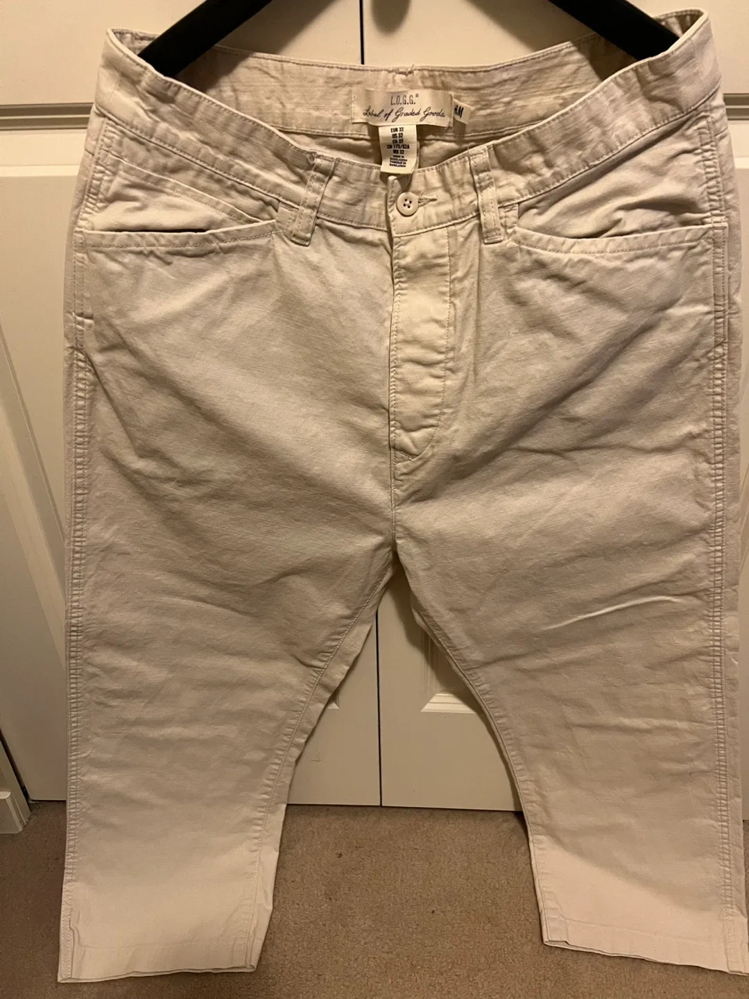 H&M L.O.G.G. Beige Pants - Size 32 thumbnail