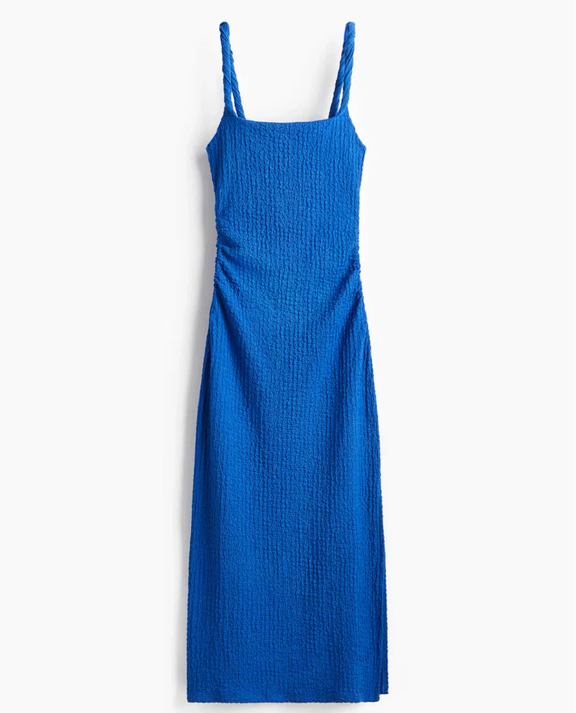 H & M - Textured Jersey Midi Dress - Blue image indicator(2)