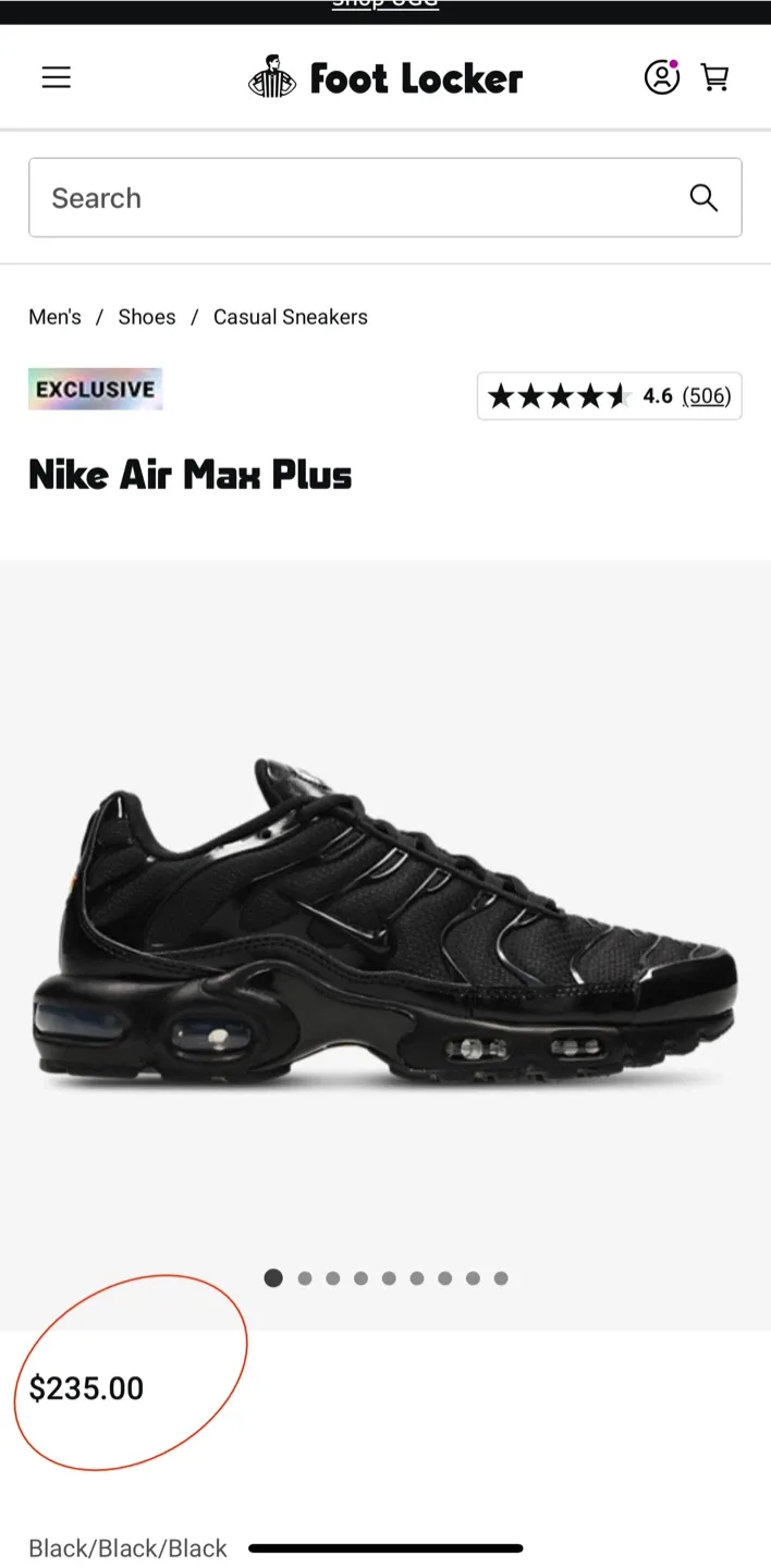 Nike Air Max Plus Black image indicator(6)