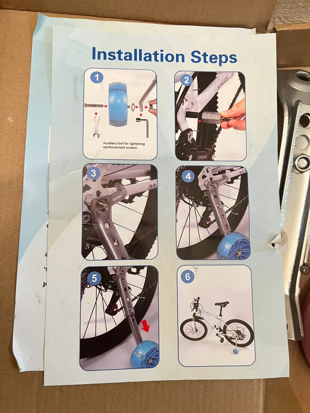 Free training wheels and helmet thumbnail