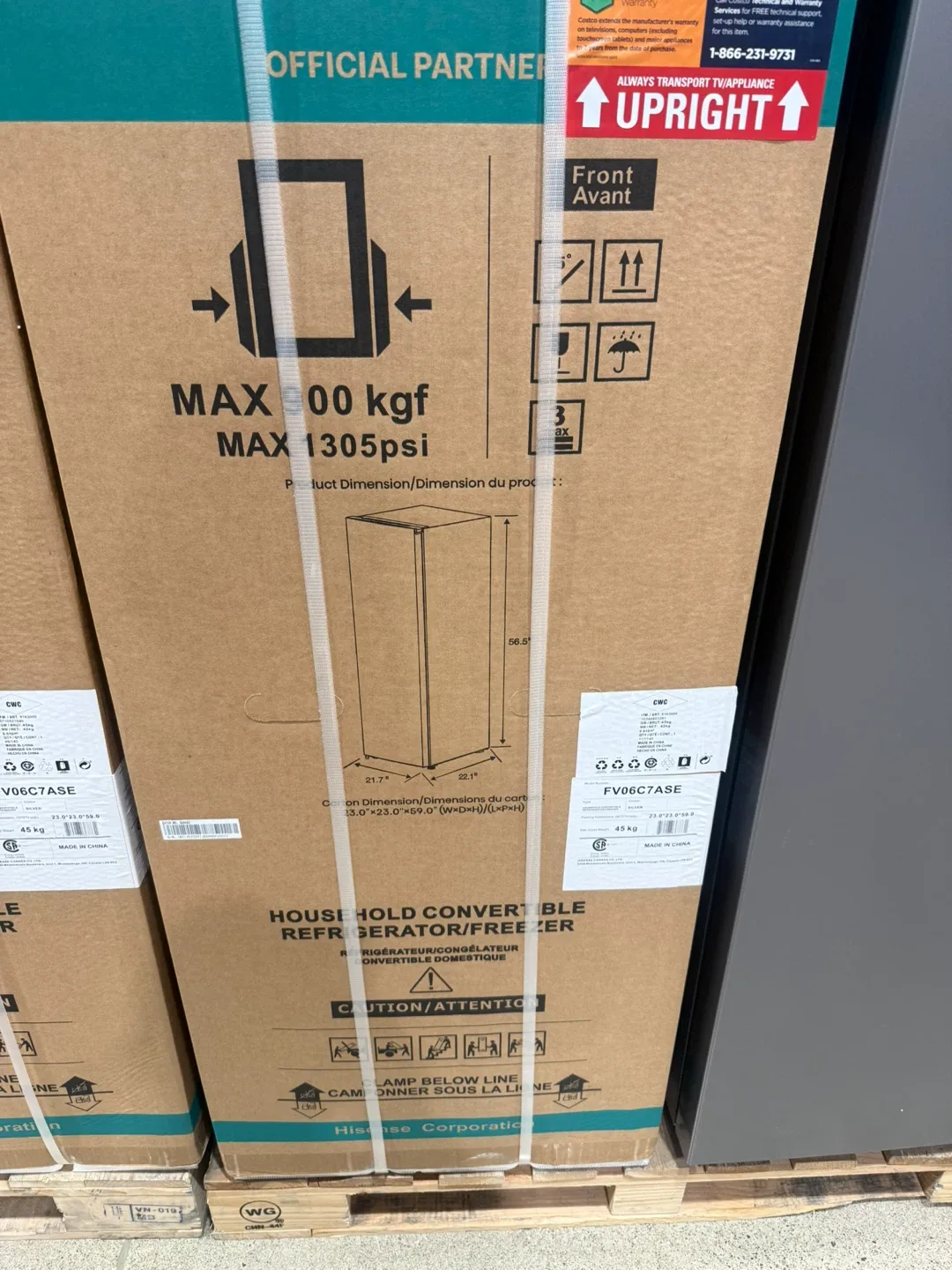 Hisense FV06C7ASE Household Convertible Refrigerator/Freezer