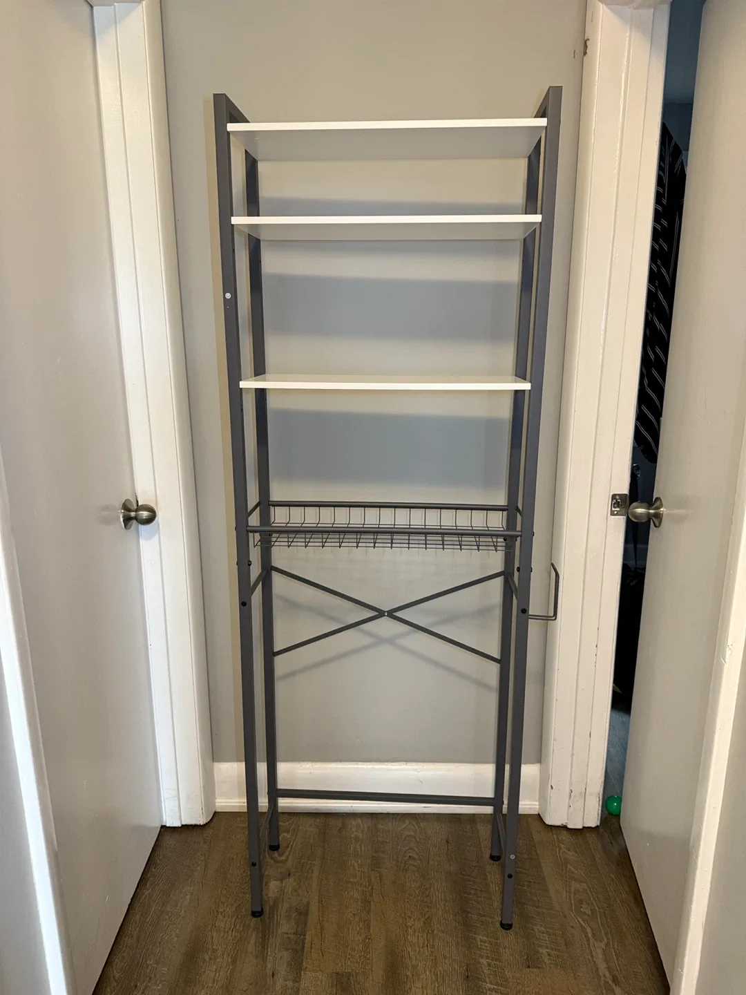 Over-the-Toilet Storage Shelf - Grey & White thumbnail