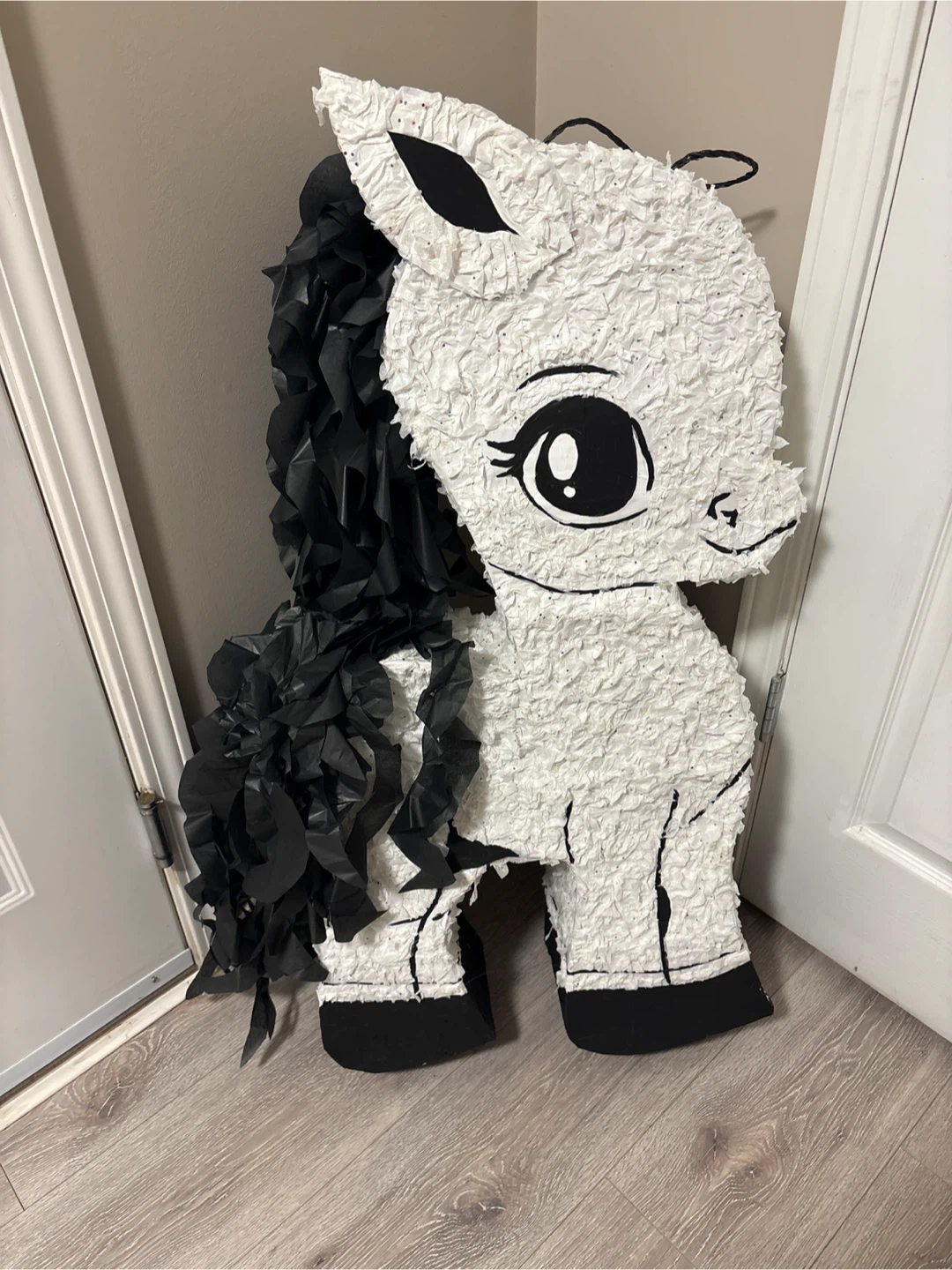 White & Black Pony Piñata