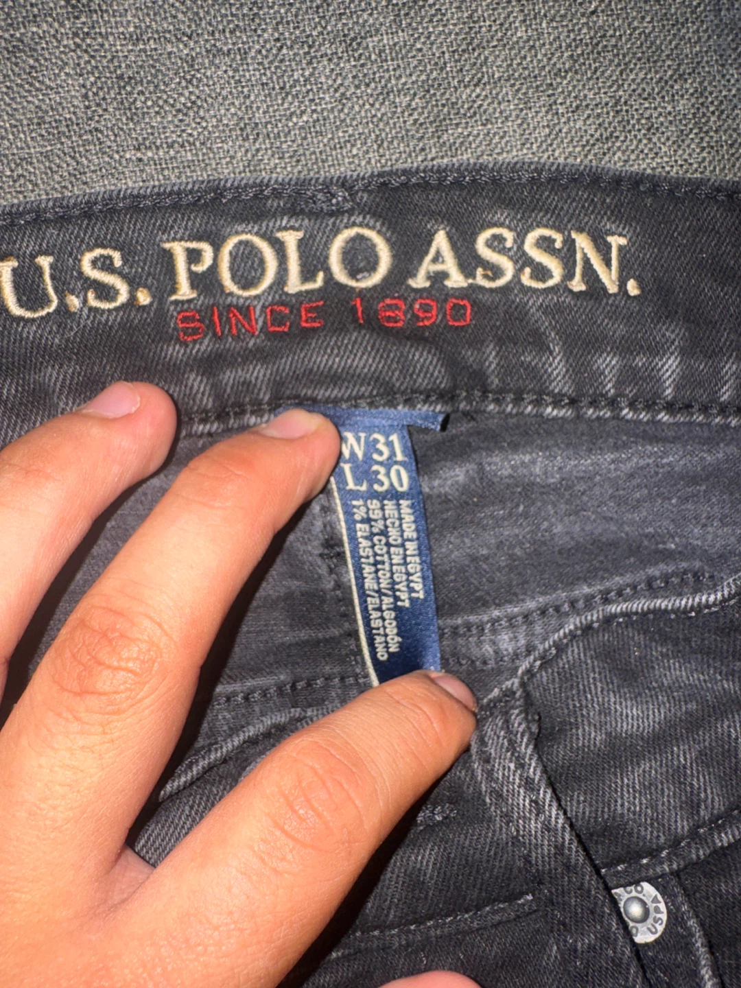 U.S. Polo Assn. Black Jeans W31 L30 - photo 2