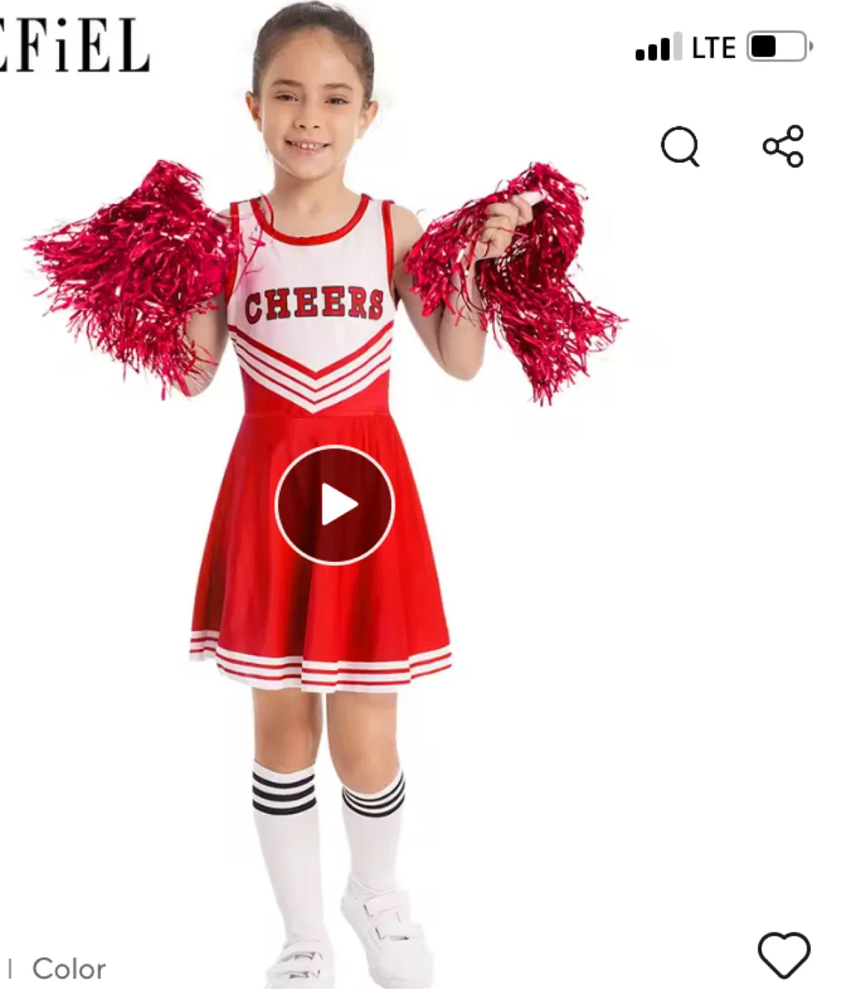 Red & White Cheerleading Dress thumbnail