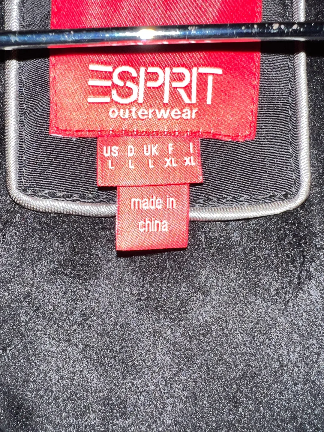 Esprit Outerwear Black Coat Size L image indicator(5)