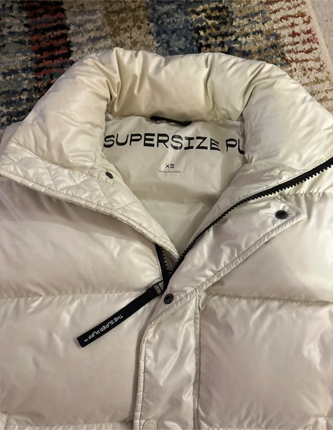 Supersize Puffa White Vest - XS - photo 3
