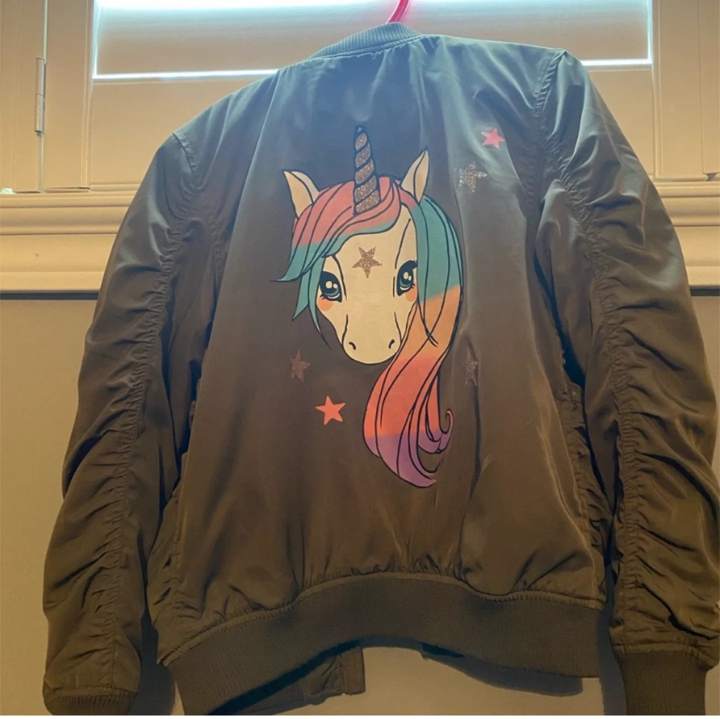 H&M Kids Olive Green Bomber Jacket - image indicator(2)