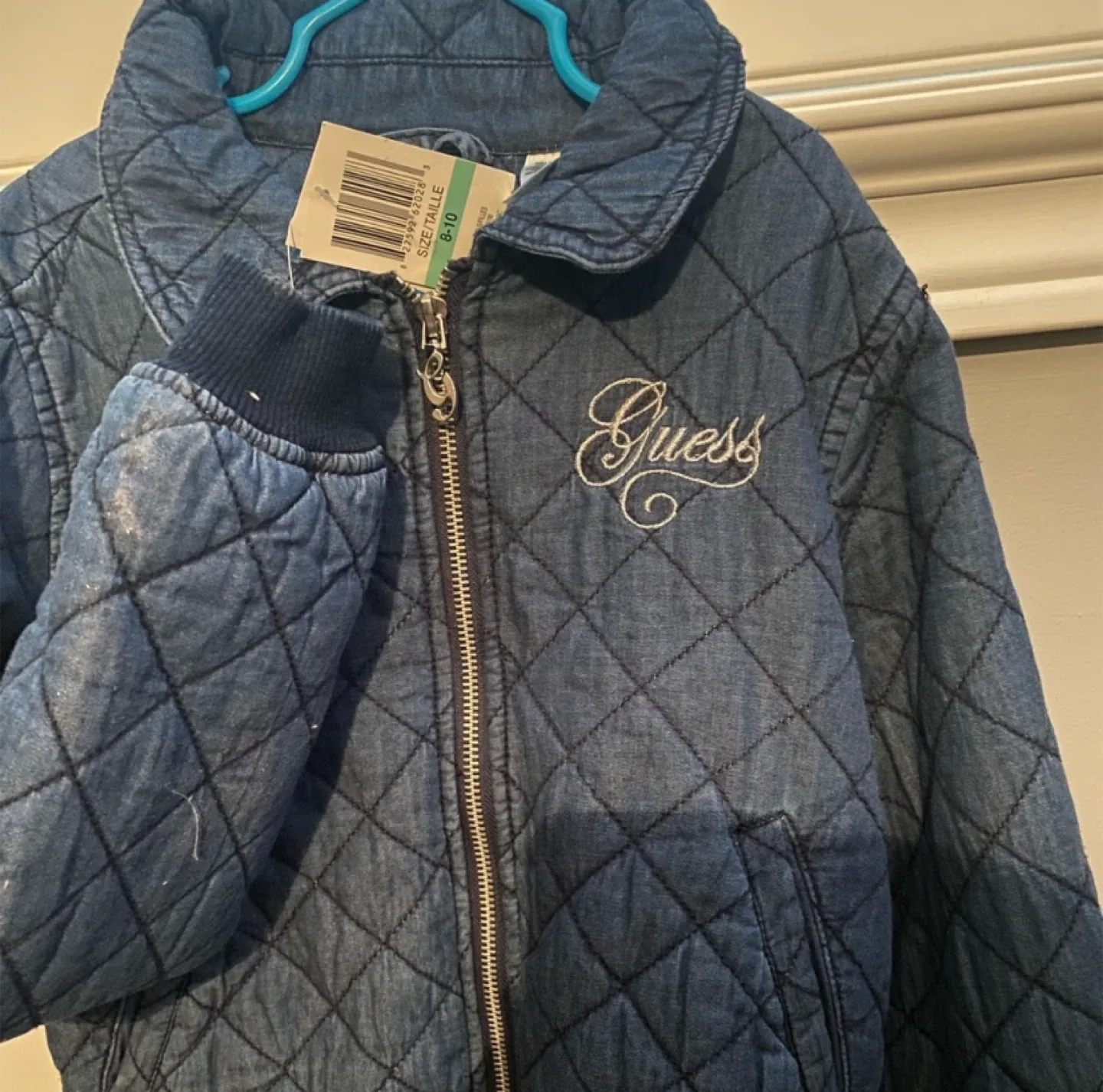 Guess Quilted Denim Jacket, Size 8-10 image indicator(2)